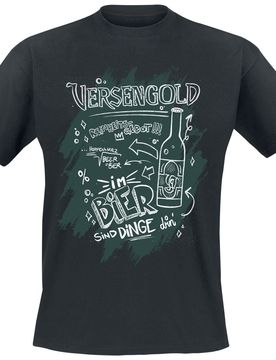 T-Shirt - Im Bier sind Dinge drin - S bis 3XL - für Männer - Größe M - schwarz - Lizenziertes Merchandise! - Männer - male