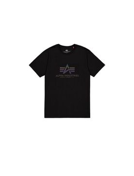T-Shirt - Basic Rainbow Reflective T-Shirt - S bis XXL - für Männer - Größe S - schwarz - Männer - male