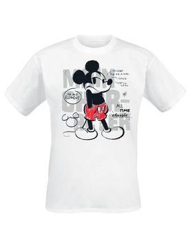 Disney T-Shirt - Mickey Mouse - S bis L - für Männer - Größe L - weiß - Lizenzierter Fanartikel - Männer - male