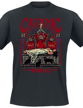 T-Shirt - Catanic Panic - M bis XXL - für Männer - Größe L - schwarz - Männer - male