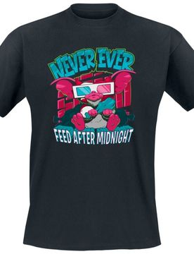 T-Shirt - Gizmo - Never Feed After Midnight - S bis XXL - für Männer - Größe L - schwarz - Lizenzierter Fanartikel - Männer - male