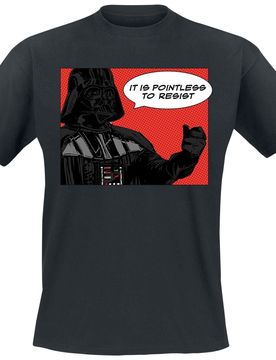 Disney T-Shirt - DARTH VADER POINTLESS - M bis XXL - für Männer - Größe XXL - schwarz - Lizenzierter Fanartikel - Männer - male