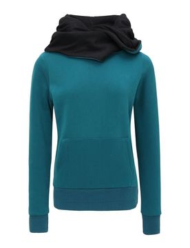 Kapuzenpullover - Pentagram - XS bis 3XL - für Damen - Größe 3XL - petrol - Frauen - female