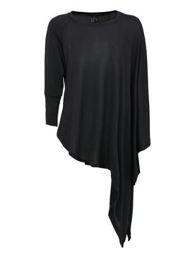 Sweatshirt - Knitted Asymmetric Sweater - S bis XXL - für Damen - Größe M - schwarz - Frauen - female
