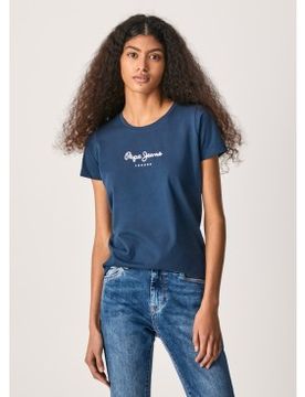 Para mujer. PL505202 Camiseta New Virginia Ss N (XS), Casual, Algodón, Manga corta