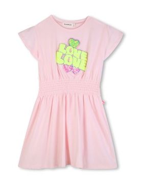 Para niña. U21828 Vestido Lentejuelas (6Y= 114/119cm), Casual, Algodón, Manga corta, moda infantil