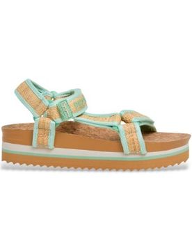 Para mujer. PLS900027 Sandalia Umber (40), 3 a 5cm, Velcro, Casual