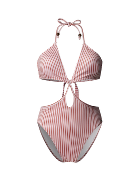 Para mujer. PLB10567 Bañador en tejido elástico y ligero (L), Beachwear, Poliéster