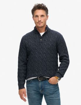 Para hombre. M6110623A Jersey de punto trenzado (L), Casual, Poliéster