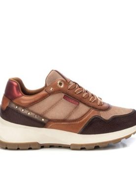 Para mujer. 16182701-CAMEL Zapatillas de Piel 161827 (37), Plano, 1 a 3cm, Cordones, Casual