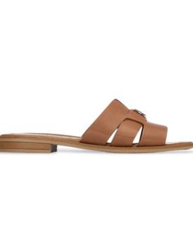 Para mujer. 16305905-CAMEL Sandalias de Piel 163059 (37), Plano, Ninguno, Casual, Clásico
