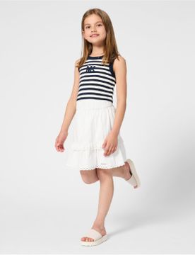 Para niña. R30609 Camiseta Tirantes (6Y= 114/119cm), Casual, Algodón, Sin mangas / Tirantes, moda infantil