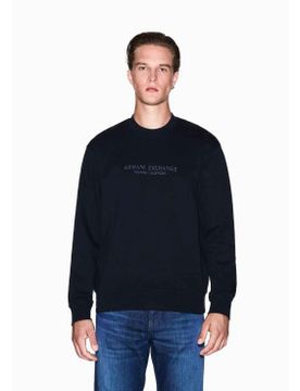 Para hombre. XM001284AF20934UB101 Sudadera Crewneck (S), Negro, Casual, Algodón, Manga larga