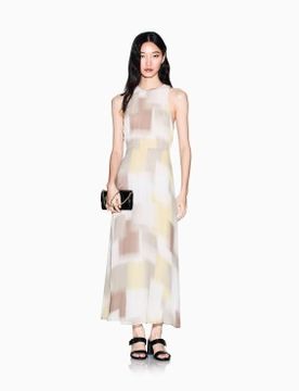 A X Armani Exchange. XW001963AF21554F1060 Robe multicolore Horizon (L), Casuel, Fête, Viscose, Sans manches / bretelles
