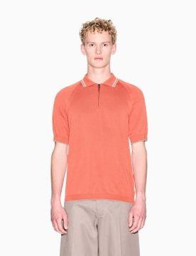 A X Armani Exchange. XM001977AF20139U3040 Polo Knit orange (S), Casuel, Coton, Manche courte