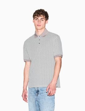 Para hombre. XM002015AF10366F0143 Polo Cream allover (XS), Casual, Algodón, Manga corta