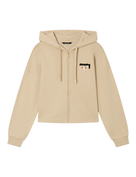 Para mujer. XW001800AF24312U6149 Sudadera con capucha (S), Blanco, Casual, Algodón, Manga larga