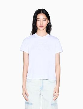 Para mujer. XW002334AF10358U0002 Camiseta Premium Casual (S), Algodón, Manga corta