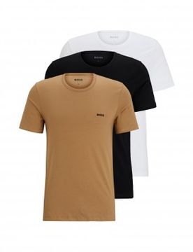 Para hombre. 50475284 Pack de 3 camisetas interiores (S), Negro, Blanco, , Homewear, Algodón, Manga corta