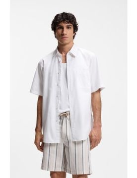 Para hombre. 50537331 Camisa Regular Fit Popelín (S), Casual, Algodón, Manga corta