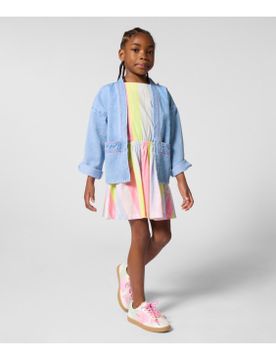 Para niña. U21979 Chaqueta Vaquera (3Y= 94cm), Casual, Algodón, Denim, moda infantil