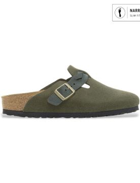 Para mujer. 1030599 Zuecos de Piel Boston Braided (Ajuste Estrecho) (36), Plano, Ninguno, Casual