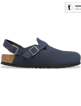 Para hombre. 1030644 Zuecos de Piel Tokio (Ajuste Regular) (44), Plano, Hebilla, Casual