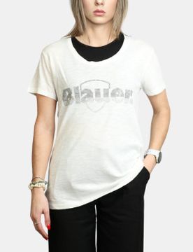 Para mujer. 25SBLDH02372 Camiseta con brillantina Graham (S), Casual, Algodón, Manga corta
