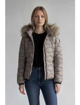 Para mujer. 25WBLDC03096 Plumífero Aldie antracite (L), Casual, Nylon