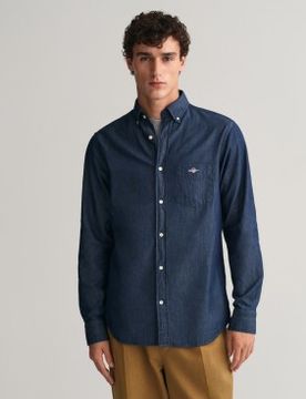 Para hombre. 3000400 Camisa Regular Fit (S), Casual, Algodón, Clásico, Manga larga