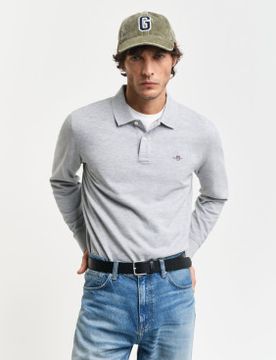 Para hombre. 2230 Polo Shield Piqué (4XL), Casual, Algodón, Manga larga