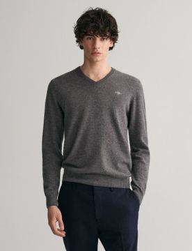 Para hombre. 87212 Jersey de cuello de pico (L), Casual, Lana
