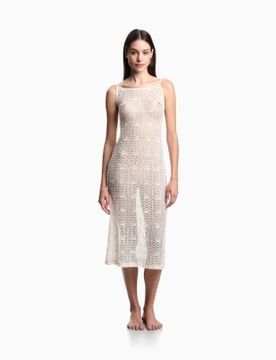 Para mujer. EW000608_AF20251 Vestido Lace (XS), Algodón, Beachwear, Sin mangas / Tirantes