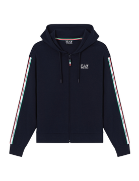 Para mujer. 7W001222_AF12660 Sudadera con capucha Italian Spirit (L), Casual, Algodón, Manga larga, Marino