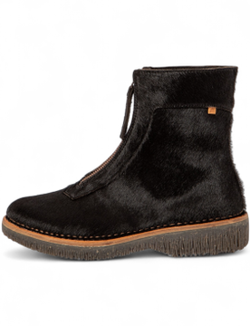 Para mujer. 25581P010005_001 Botines de piel N5581 (37), Plano, Cremallera, Clásico