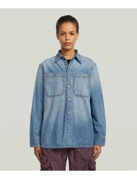 Para mujer. D27697-D539-G341 Camisa Regular 2 Bolsillos (XS), Casual, Algodón, Manga larga