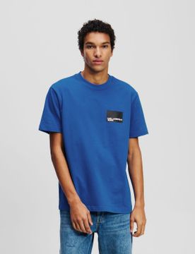 Para hombre. A1M17001 Camiseta Ilustración pequeña (S), Casual, Algodón, Manga corta