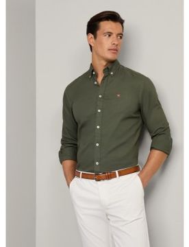 Para hombre. HM3010263 Camisa fit slim Oxford oscuro (XXL), Casual, Algodón, Manga larga