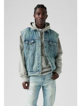 Para hombre. A5789-0000 Chaleco Trucker (S), Casual, Algodón
