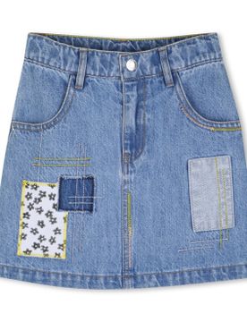 Para niña. W60726 Falda Tejana (6Y= 114/119cm), Casual, Algodón, Denim, moda infantil