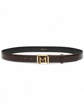 Para mujer. 2523506026200 Cinturón con hebilla dorada de piel (XS), Casual