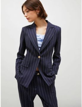 Para mujer. 2513041091200 Blazer Sacca (40), Azul, Casual, Viscosa