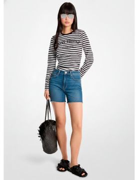 Para mujer. MS6520JKWZ Camiseta Saint-Tropez , (XS), Casual, Algodón, Manga larga