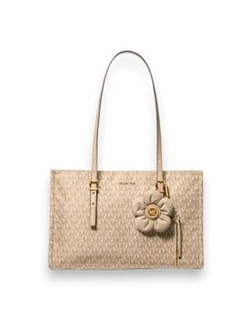 Para mujer. 30T6A6ZT8C Bolso Tote mediano con cremallera y charm (OSFA), Casual, Poliéster Reciclado