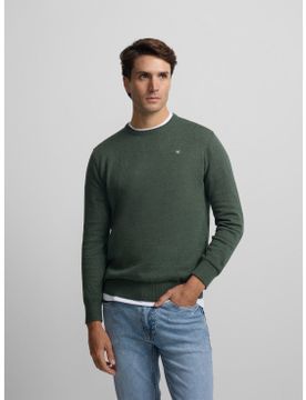 Para hombre. S261010803127 Jersey liso cuello caja (M), Casual, Algodón