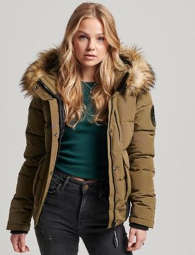 Para mujer. W5011576A Cazadora bómber acolchada con capucha Everest (XS), Casual, Poliéster