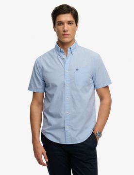 Para hombre. M4011108A Camisa Preppy (L), Casual, Algodón, Clásico, Manga corta