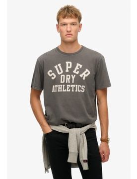 Para hombre. M1012176A Camiseta gráfica Athletic Essential (M), Casual, Algodón, Manga corta