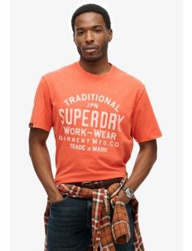 Para hombre. M1012204A Camiseta Machined Goods Workwear (S), Casual, Algodón, Manga corta