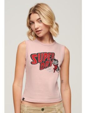 Para mujer. W6011898A Camiseta ajustada con adornos Retro (S), Casual, Sin mangas / Tirantes, Sostenible, Algodón Recicla